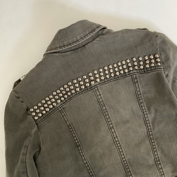 ITALIAN Denim Jacket w/ Studs - Picture 2 of 16
